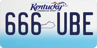 KY license plate 666UBE