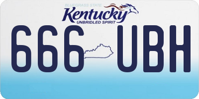 KY license plate 666UBH