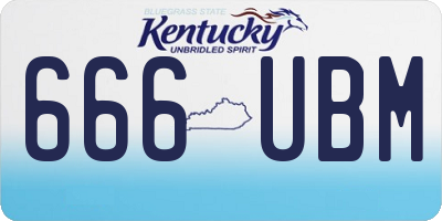 KY license plate 666UBM
