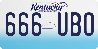 KY license plate 666UBO