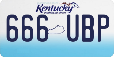 KY license plate 666UBP