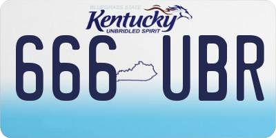 KY license plate 666UBR
