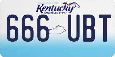 KY license plate 666UBT