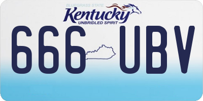 KY license plate 666UBV