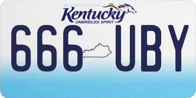 KY license plate 666UBY