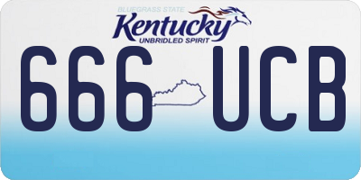 KY license plate 666UCB