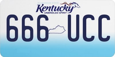 KY license plate 666UCC