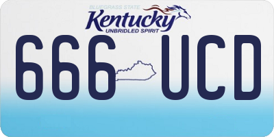 KY license plate 666UCD