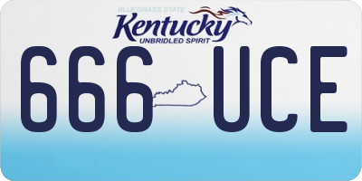 KY license plate 666UCE