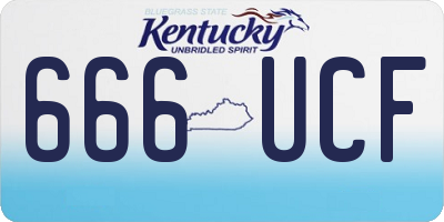 KY license plate 666UCF