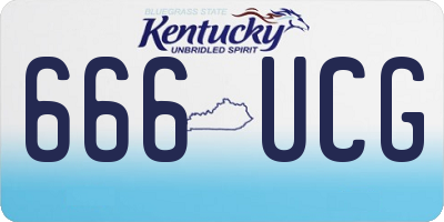 KY license plate 666UCG