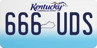 KY license plate 666UDS