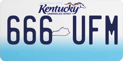 KY license plate 666UFM