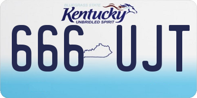 KY license plate 666UJT