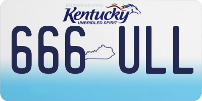 KY license plate 666ULL