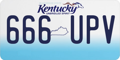 KY license plate 666UPV