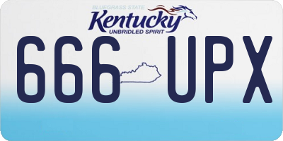 KY license plate 666UPX