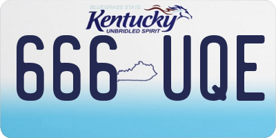 KY license plate 666UQE