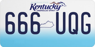 KY license plate 666UQG