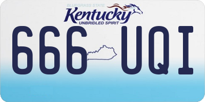 KY license plate 666UQI