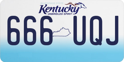 KY license plate 666UQJ