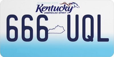 KY license plate 666UQL