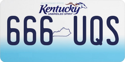 KY license plate 666UQS