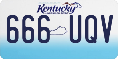 KY license plate 666UQV
