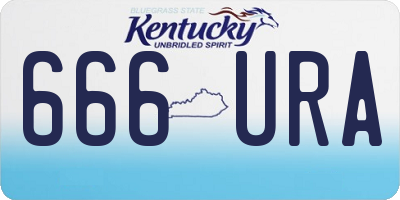 KY license plate 666URA