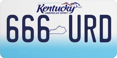 KY license plate 666URD