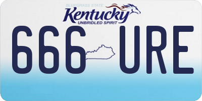 KY license plate 666URE