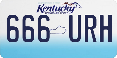 KY license plate 666URH