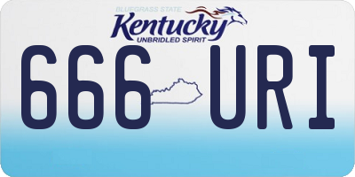 KY license plate 666URI