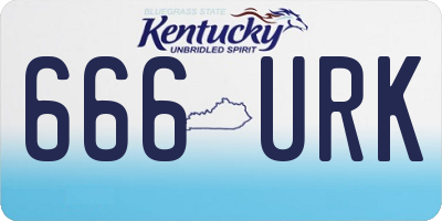 KY license plate 666URK