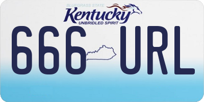 KY license plate 666URL
