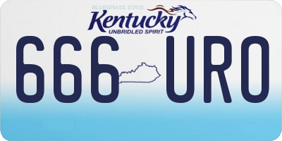KY license plate 666URO