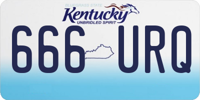KY license plate 666URQ