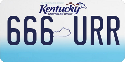 KY license plate 666URR