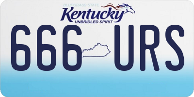 KY license plate 666URS