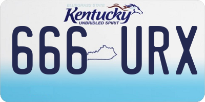 KY license plate 666URX