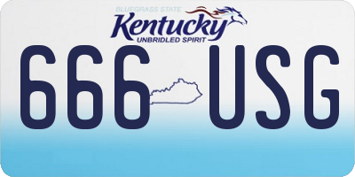 KY license plate 666USG