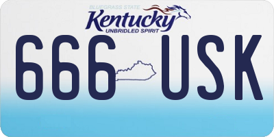 KY license plate 666USK