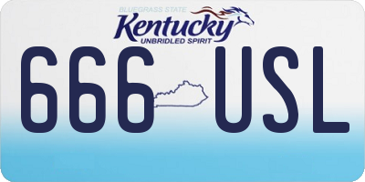 KY license plate 666USL