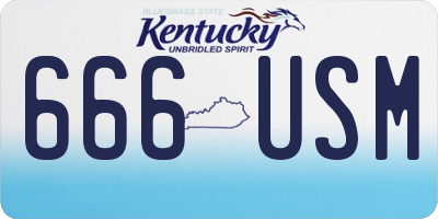 KY license plate 666USM