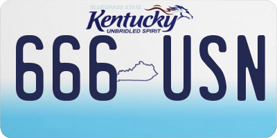 KY license plate 666USN