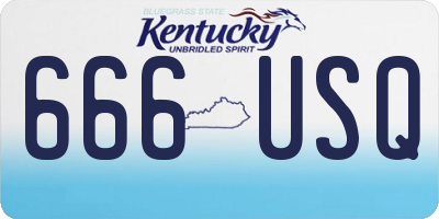 KY license plate 666USQ