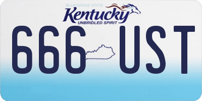 KY license plate 666UST