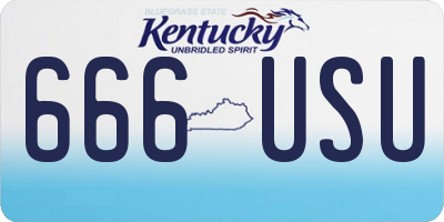 KY license plate 666USU