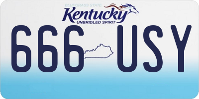 KY license plate 666USY