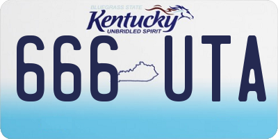 KY license plate 666UTA
